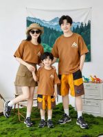 【90-160cm+親サイズ】半袖Tシャツ 家族おそろい バックプリント カジュアル - 画像 (7)