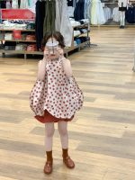 【90-140】ベストorパンツorセットアップ 女の子 ドット柄 ゆったり - 画像 (3)