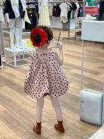 【90-140】ベストorパンツorセットアップ 女の子 ドット柄 ゆったり - 画像 (6)