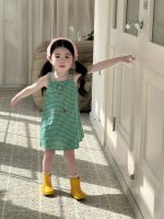 【90-140】ワンピース 女の子 チェック柄 キャミソール - 画像 (7)