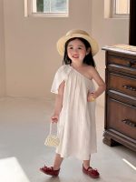 【90-140】ワンピース 女の子 無地 ワンショルダー - 画像 (8)