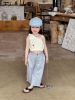 【90-140】トップスorパンツorセットアップ 女の子 ワンショルダー ファッション - 画像 (7)