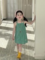 【90-140】ワンピース 女の子 チェック柄 キャミソール - 画像 (12)