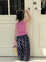 【90-140】ベストorパンツ 女の子 ドット柄 韓国風 - 画像 (7)