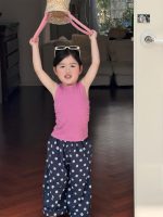 【90-140】ベストorパンツ 女の子 ドット柄 韓国風 - 画像 (10)