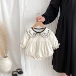 【66-90】ロンパース ベビー レトロ 刺繡 可愛い - 画像 (4)