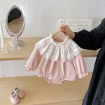 【66-100】ロンパース ベビー フリル襟 お出かけに - 画像 (6)