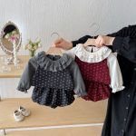 【66-100】セットアップ ベビー 花柄キャミ 丸襟 3点セット - 画像 (4)
