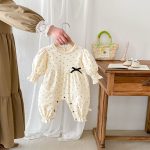 【66-100】カバーオールorセットアップ ベビー 小花柄 おしゃれ - 画像 (4)