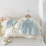 【66-100】ロンパースセット ベビー プリンセス風 スウィート - 画像 (4)