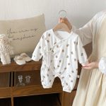 【80-90】カバーオール&スタイ ベビー くま プリント - 画像 (6)