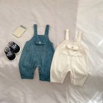 【73-100】Tシャツorサロペット ベビー 無地 デニム ボーダー - 画像 (5)