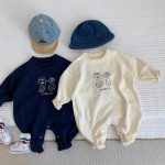 【59-100】カバーオール ベビー ロゴ プリント