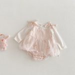 【66-90】ロンパース&ドットロン ベビー 蝶結び チュール - 画像 (3)