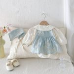 【66-100】ロンパースセット ベビー プリンセス風 スウィート - 画像 (5)