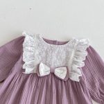 【66-90】カバーオール ベビー レース 刺繍 - 画像 (6)