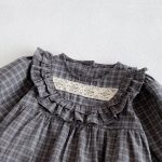【66-90】ロンパース ベビー レトロ チェック - 画像 (5)