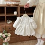 【66-90】ロンパースワンピ ベビー プリンセス フリル - 画像 (4)
