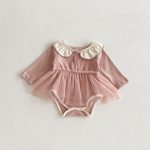 【66-90】ロンパースorカバーオール ベビー 前ボタン チュール - 画像 (7)