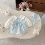 【66-100】ロンパースセット ベビー プリンセス風 スウィート - 画像 (6)
