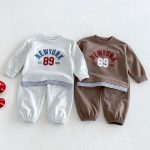 【80-130】セットアップ キッズ フェイクレイヤード カジュアル - 画像 (2)