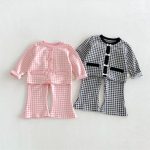 【66-90】セットアップ ベビー レトロ チェック - 画像 (2)