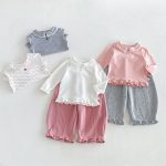 【80-130】長袖トップス 女の子 丸襟 フリル かわいい - 画像 (6)
