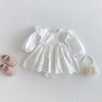【66-90】ロンパースワンピ ベビー プリンセス フリル - 画像 (2)