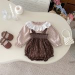 【66-100】花柄トップス&サロペット ベビー ヴィンテージ - 画像 (6)