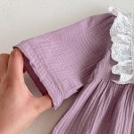 【66-90】カバーオール ベビー レース 刺繍 - 画像 (8)