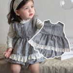 【73-100】セットアップ ベビー 小花柄 レース - 画像 (3)