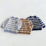 【80-130】長袖Tシャツ 男の子 ボーダー ワッペン - 画像 (3)