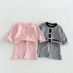 【66-90】セットアップ ベビー レトロ チェック - 画像 (3)