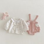 【66-90】スサロペット&シャツ ベビー ダブルガーゼ スウィート - 画像 (3)