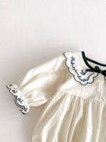 【66-90】ロンパース ベビー レトロ 刺繡 可愛い - 画像 (8)