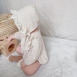 【66-90】ロンパース ベビー レース縁 かわいい - 画像 (5)