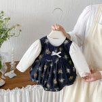 【66-90】ロンパース ベビー 小花柄 セットアップ - 画像 (3)