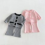 【66-90】セットアップ ベビー レトロ チェック - 画像 (4)