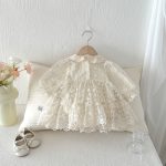 【66-90】ロンパース ベビー フラワー 刺繍 レース - 画像 (4)