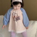 【73-100】ブラウス ベビー 長袖 カートゥーン プリント - 画像 (7)