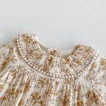 【80-90】ロンパース ベビー 丸襟 小花柄 - 画像 (8)