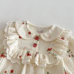 【66-90】ロンパース ベビー イチゴ柄 可愛い - 画像 (13)