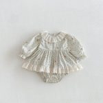 【66-90】ロンパース ベビー 丸襟 小花柄 - 画像 (6)