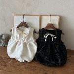 【66-90】ロンパース ベビー リボン付き ノースリーブ - 画像 (7)