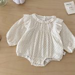 【66-90】ロンパース ベビー スイート 花柄レース - 画像 (2)