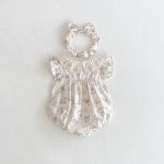 【66-130】ロンパースorワンピース ベビー 姉妹服 フラワー柄 - 画像 (6)