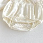 【66-90】ロンパースorワンピース ベビー 姉妹服 レース花襟 - 画像 (13)