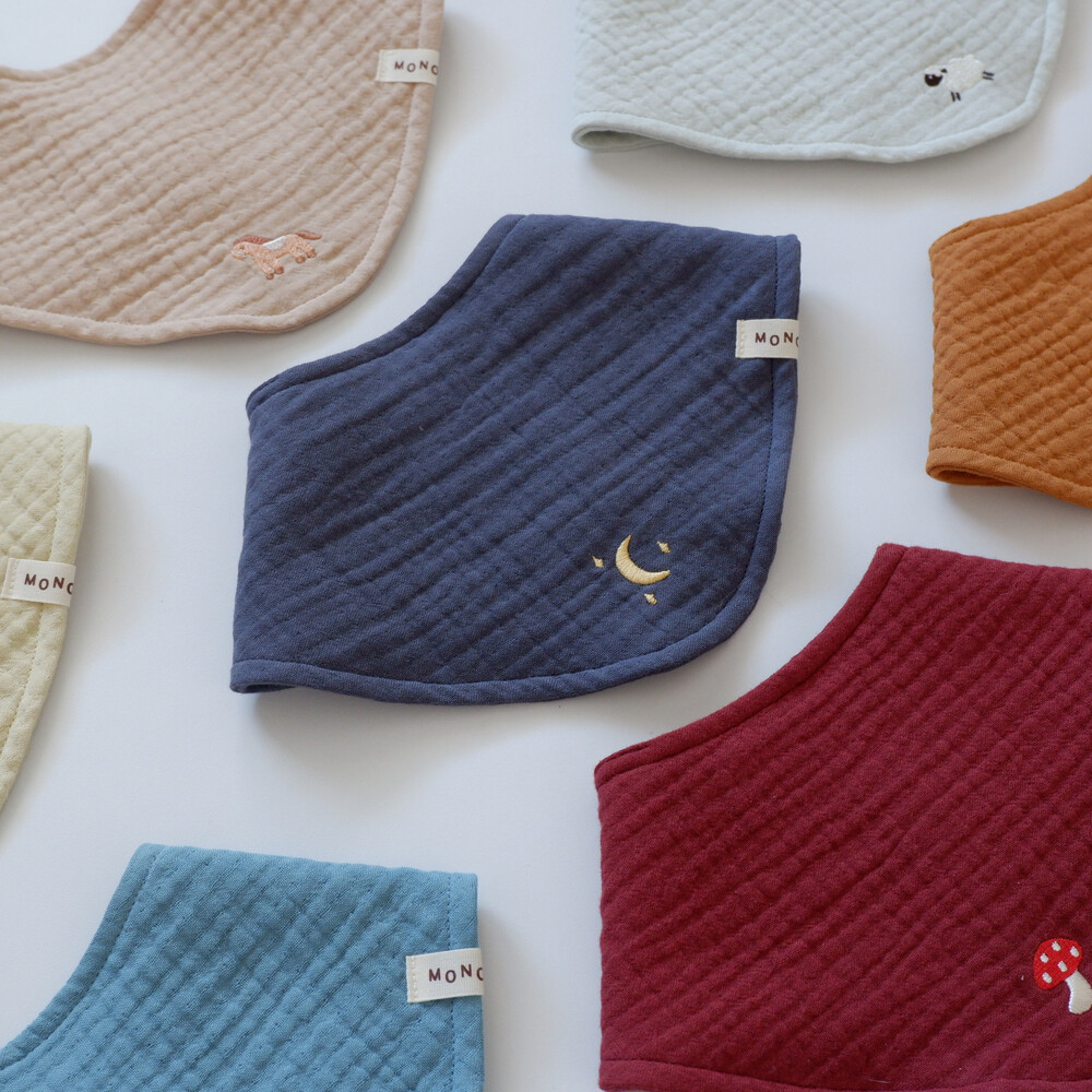 10247606-3.jpg 【GOODS】よだれかけ 刺繍 キュート シンプル - 画像 (1)