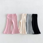 【80-130】パンツ 女の子 無地 ベルボトム おしゃれ - 画像 (4)