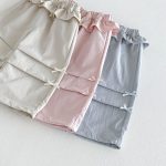【80-130】パンツ 女の子 フリル リボン付き 無地 - 画像 (6)